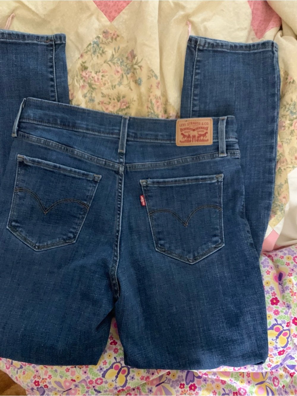 Women’s Levi's Straight Leg Jeans in Dark Blue Denim